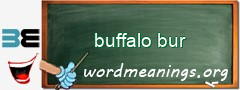 WordMeaning blackboard for buffalo bur